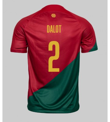 Portugalia Diogo Dalot #2 Koszulka Podstawowych MŚ 2022 Krótki Rękaw